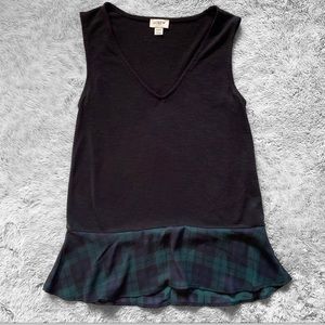J Crew Buffalo Plaid Tartan Sleeveless Blouse
